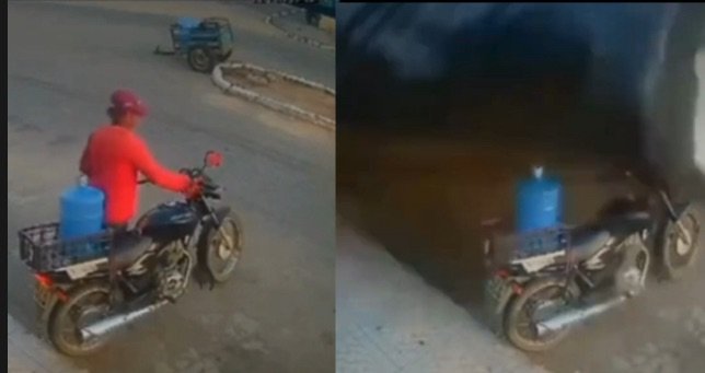 Motociclista escapa por segundos de ser esmagado por carreta em Pernambuco